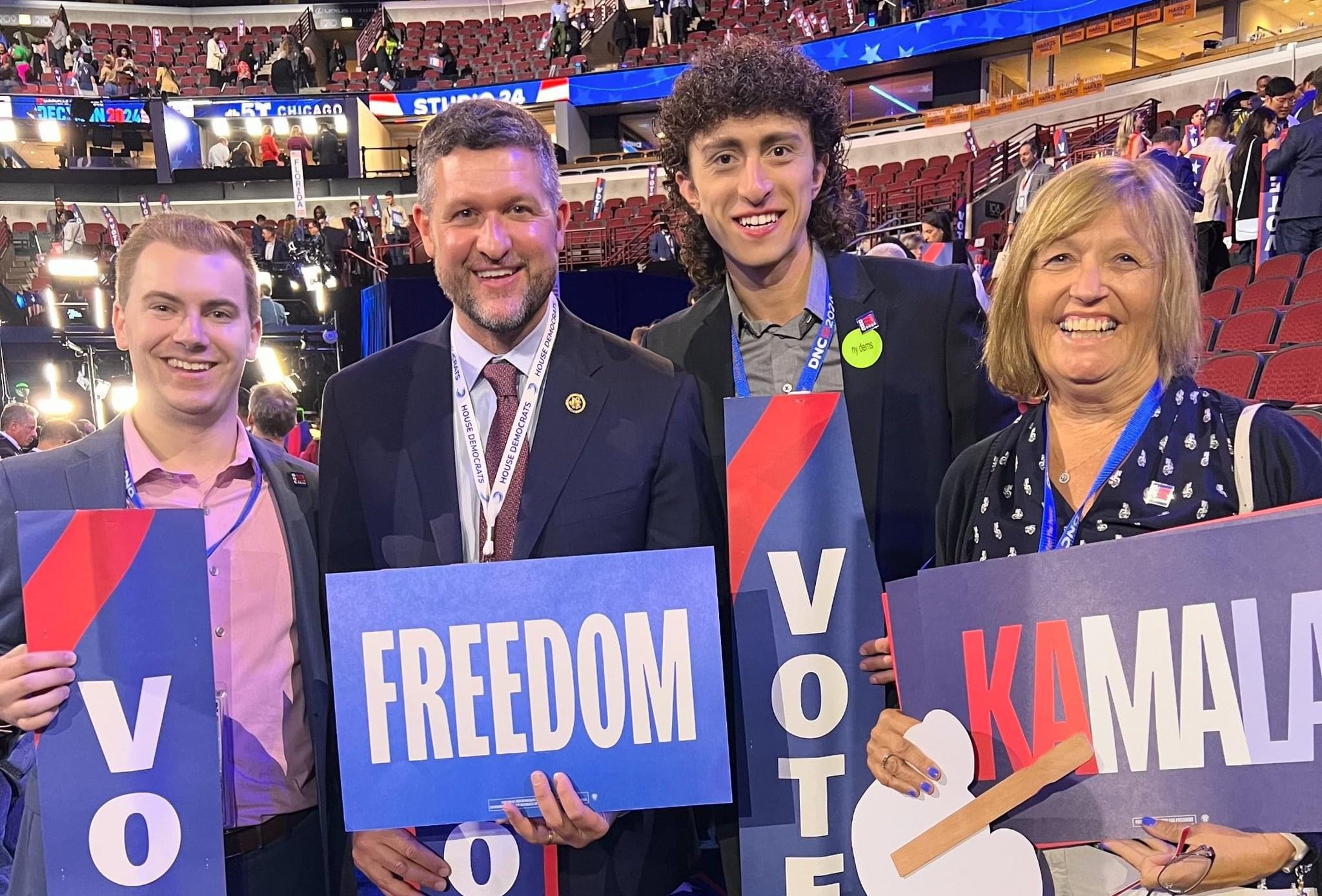 Local Democrats at the 2024 Democratic National Convention with Congressman Pat Ryan